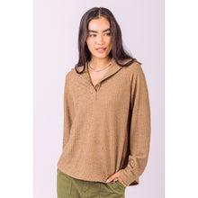 Load image into Gallery viewer, &quot;Ojai&quot; Wide Collared Henley Knit Top
