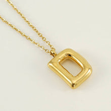 Load image into Gallery viewer, Bubble Initial Necklace - 18K Gold Plated Stainless Steel