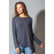Load image into Gallery viewer, &quot;Lancer&quot; Relaxed Long Sleeve Jersey Tunic (Charcoal)