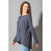 Load image into Gallery viewer, &quot;Lancer&quot; Relaxed Long Sleeve Jersey Tunic (Charcoal)