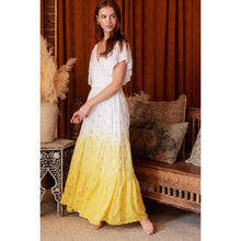 Load image into Gallery viewer, &quot;Maui Sunrise&quot; Flutter Sleeve Dip-Dye Maxi Dress
