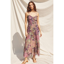 Load image into Gallery viewer, &quot;Aster Garden&quot; Paisley Floral Open Back Midi Dress