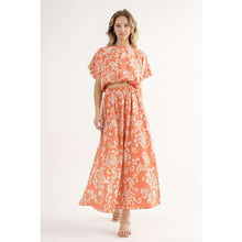 Load image into Gallery viewer, &quot;Zinnia&quot; Midi Skirt (Clementine)