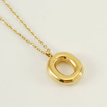 Load image into Gallery viewer, Bubble Initial Necklace - 18K Gold Plated Stainless Steel