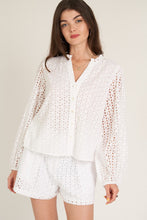 Load image into Gallery viewer, &quot;Kristen&quot; White Eyelet Blouse