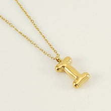 Load image into Gallery viewer, Bubble Initial Necklace - 18K Gold Plated Stainless Steel