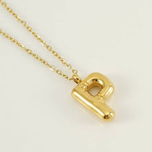 Load image into Gallery viewer, Bubble Initial Necklace - 18K Gold Plated Stainless Steel