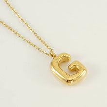 Load image into Gallery viewer, Bubble Initial Necklace - 18K Gold Plated Stainless Steel