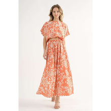 Load image into Gallery viewer, &quot;Zinnia&quot; Short Sleeve Midi Blouse (Clementine)