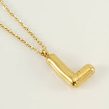 Load image into Gallery viewer, Bubble Initial Necklace - 18K Gold Plated Stainless Steel