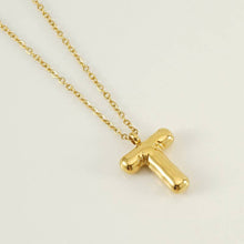 Load image into Gallery viewer, Bubble Initial Necklace - 18K Gold Plated Stainless Steel