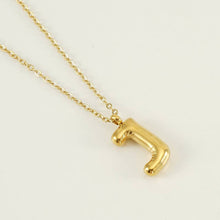 Load image into Gallery viewer, Bubble Initial Necklace - 18K Gold Plated Stainless Steel