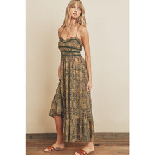 Load image into Gallery viewer, &quot;Lotus Garden&quot; Paisley Floral Open Back Midi Dress