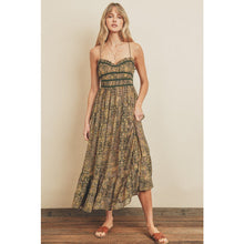Load image into Gallery viewer, &quot;Lotus Garden&quot; Paisley Floral Open Back Midi Dress