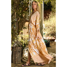 Load image into Gallery viewer, &quot;Golden Beach&quot; V-neck Printed Maxi Dress