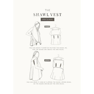 Everyday Shawl Vest - Warm Grey