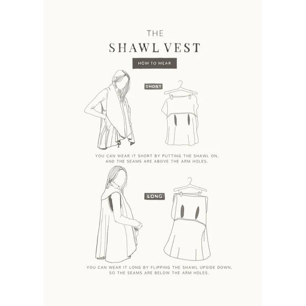 Everyday Shawl Vest - True Blue