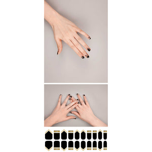 Gel Nail Stickers - Chic Black