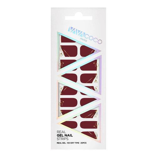 Gel Nail Stickers - Geometric Wine