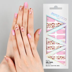 Gel Nail Stickers - Mosaic (Pink)